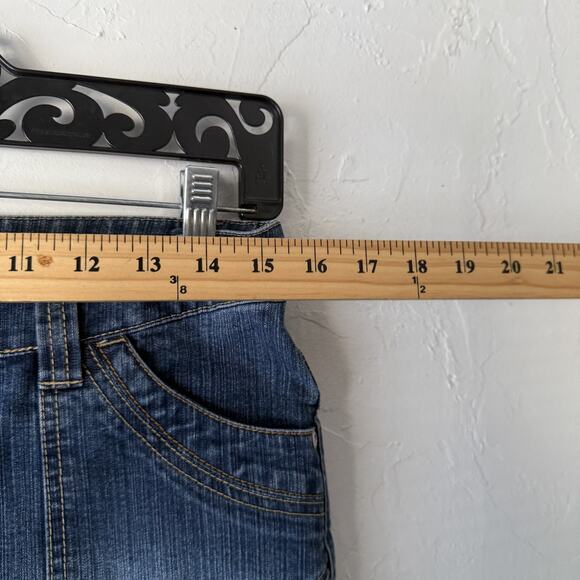 Unionbay Y2k Shorts 7 Blue Denim Stretch‎ Casual Jean Pockets Mid Rise Utility - Picture 3 of 7